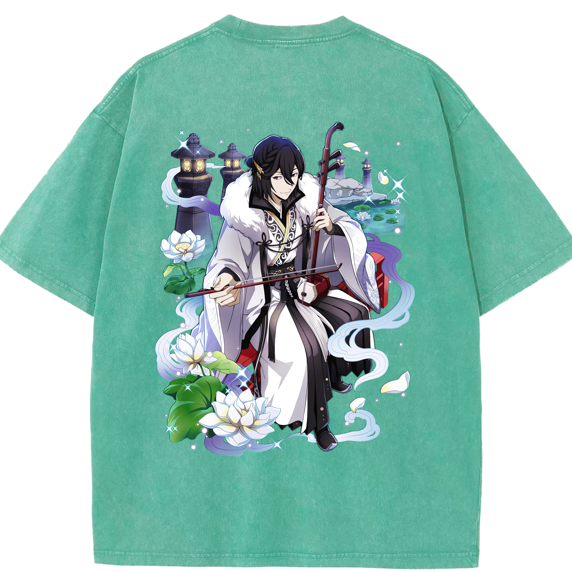 （画像用） 文豪ストレイドッグス Bungo Stray Dogs 綿100% ヴィンテージ風 半袖Tシャツ（背面プリント）